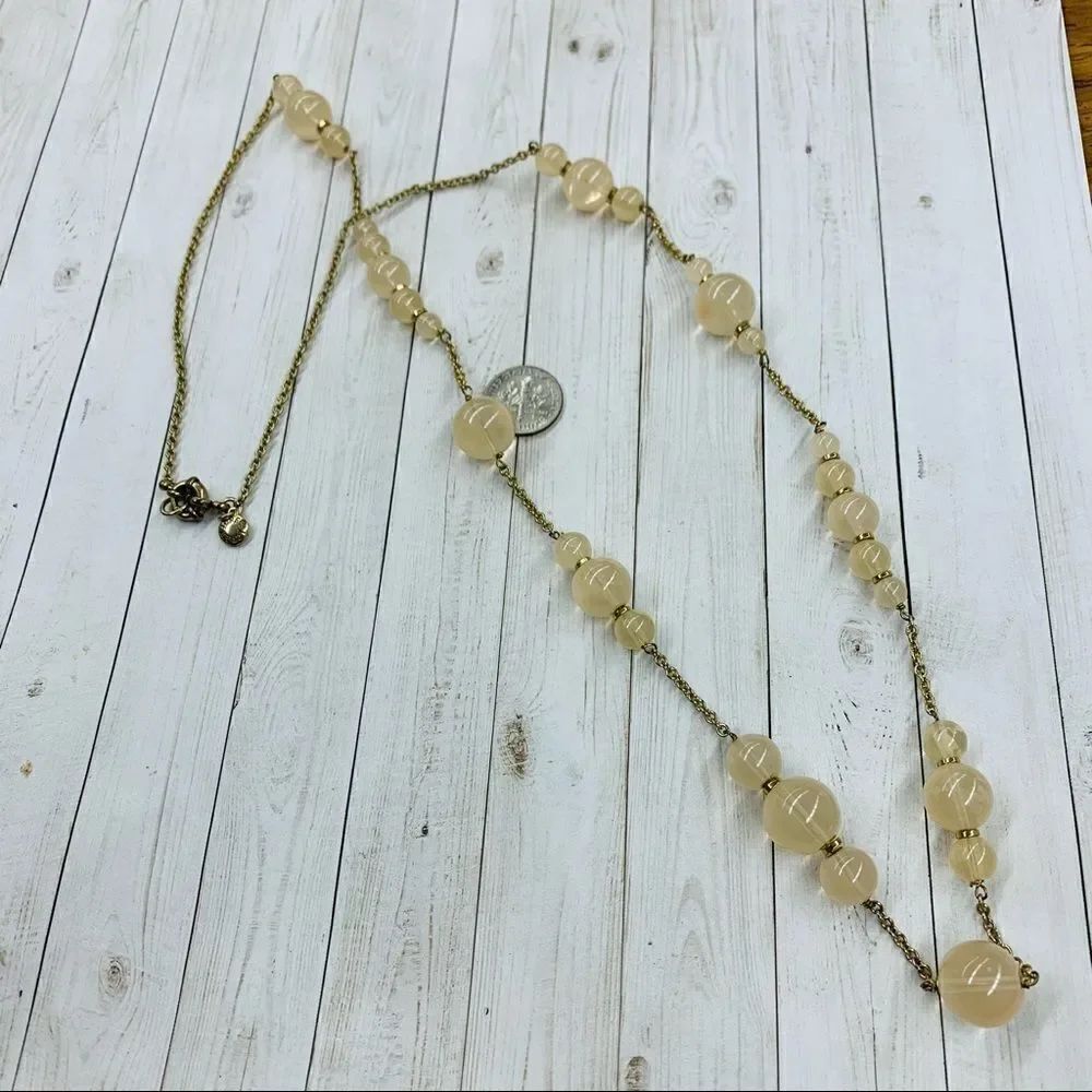 J Crew Glass Bead Station Necklace‎